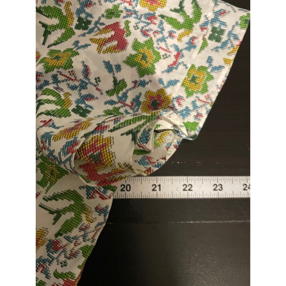 Vintage Handmade Womens Dress Medium Floral Pleated Ruffle Prairie Cottagecore - Picture 3 of 6